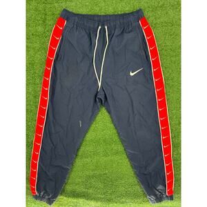 Vintage Nike Check Striped Navy Winbreaker Pants Size Large